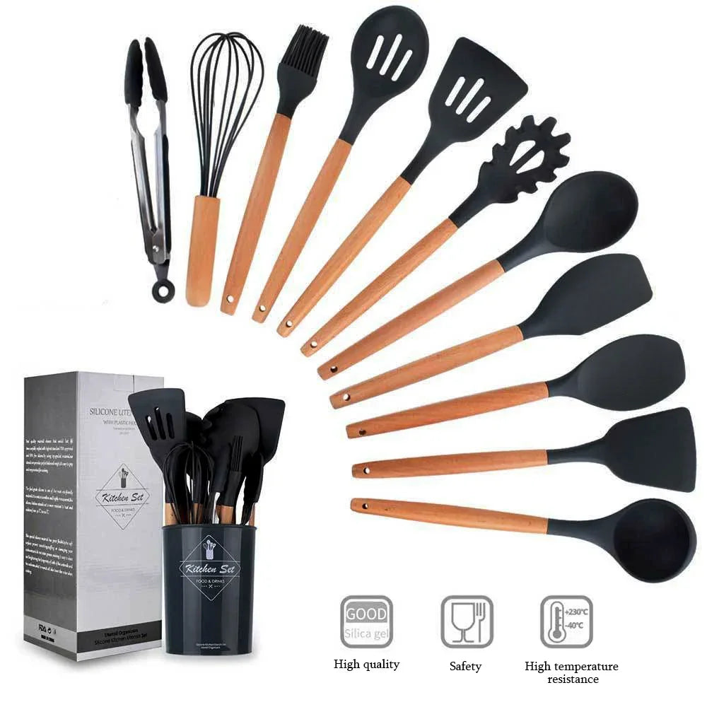 MonoCook™12-Piece Silicone Kitchen Utensils Set