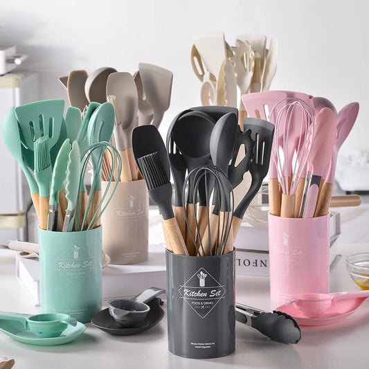 MonoCook™12-Piece Silicone Kitchen Utensils Set