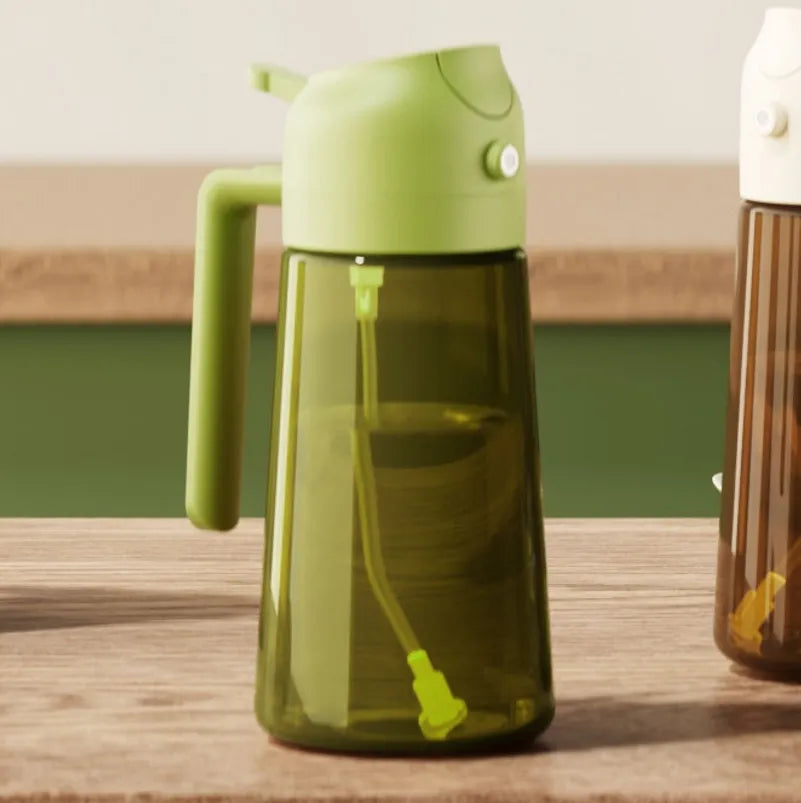 MonoCook™2-in-1 Oil Sprayer Bottle – 16oz Glass Olive Oil Dispenser for Cooking, Salad & Grill